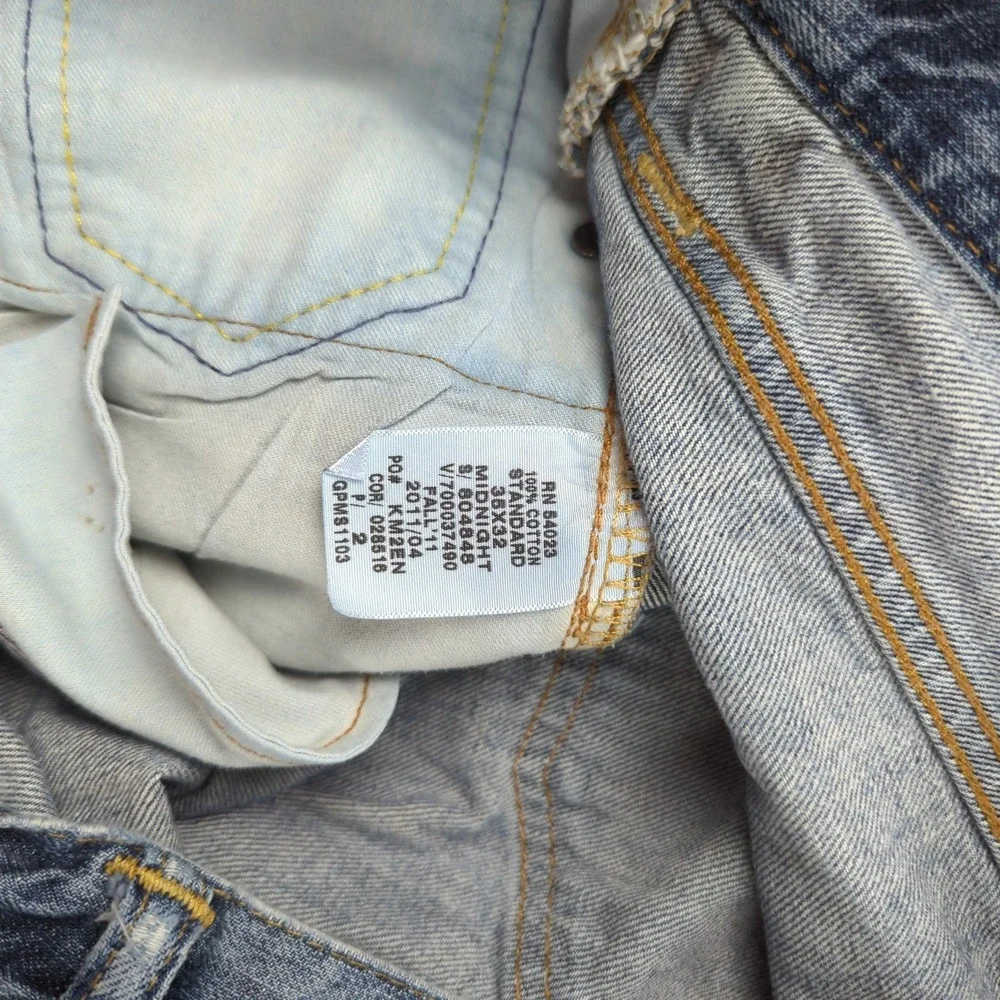 Gap Jeans‎ Mens 35x32 Blue 1969 Standard Distressed Casual Preppy Faded